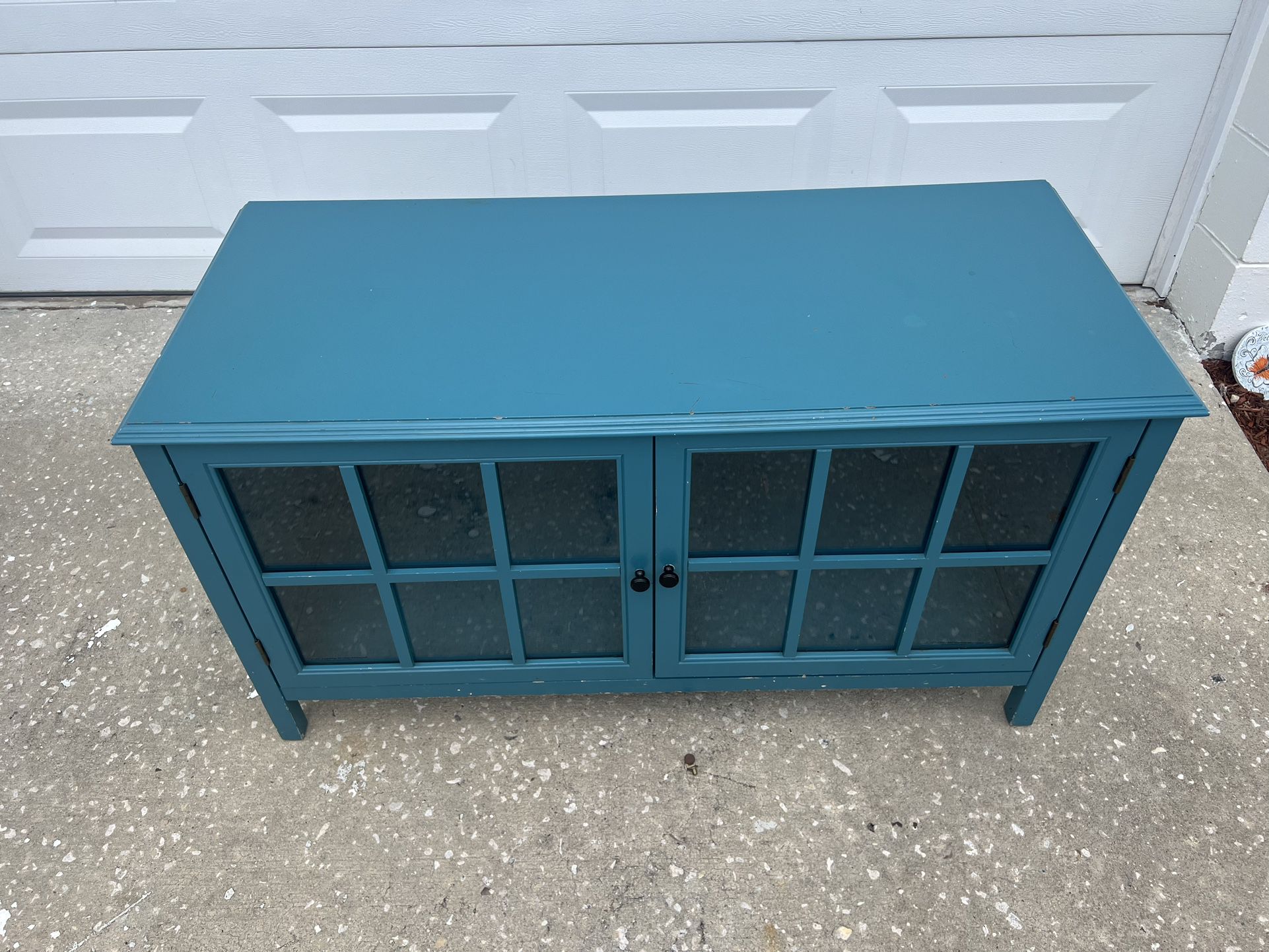 Teal TV Stand 