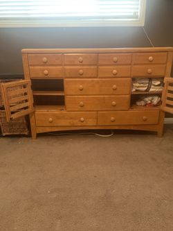 Wooden chest of drawers all wood