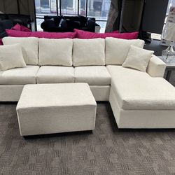 NEW Cream Beige  SECTIONAL