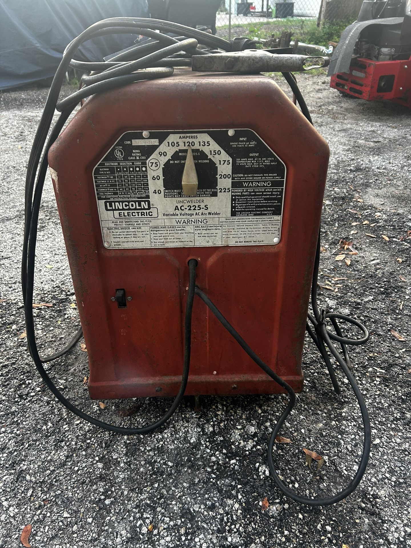Lincoln Electric AC-225-S Variable Voltage AC Arc Welder, commonly known as a "Buzz Box".