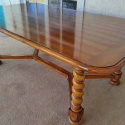 1990s French Barley Twist Style Dining Table