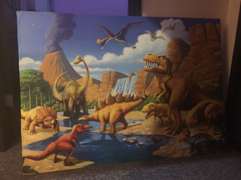 Jurassic park wall art with frame