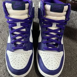 Purple Nike Dunks High 5.5 Y