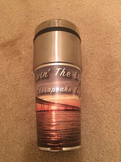 Stainless steel commuter mug, new