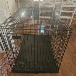 XXL Dog Crate With 2 Doors And Plastic Tray