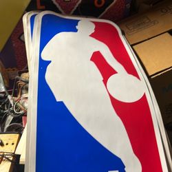 Original vintage NBA Arcade cabinet stickers