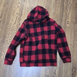SHIEN RED PLAID PULLOVER 