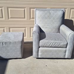 Armchair with ottoman