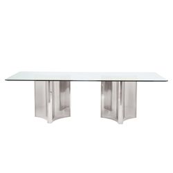 Abbott Silver/Chrome Dining Table