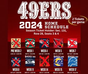 49ers 2024-25 Tickets