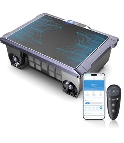 T2B Solar Pool Skimmer Robot via App & Remote Control, 2026 Upgraded Automatic Robotic Pool Surface Cleaner with 24/7 Cleaning, Dual Charging, Auto-Do