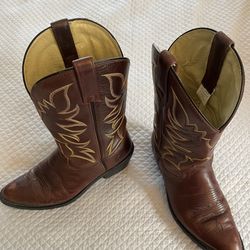 Men’s brown leather Cowboy boots