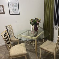 Dining table and chairs
