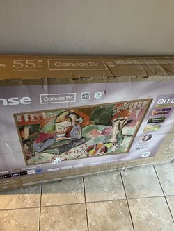 Brand new Hisense 55-Inch Class QLED 4K S7N CanvasTV Series Dolby Vision HDR Google Smart TV (55S7N)