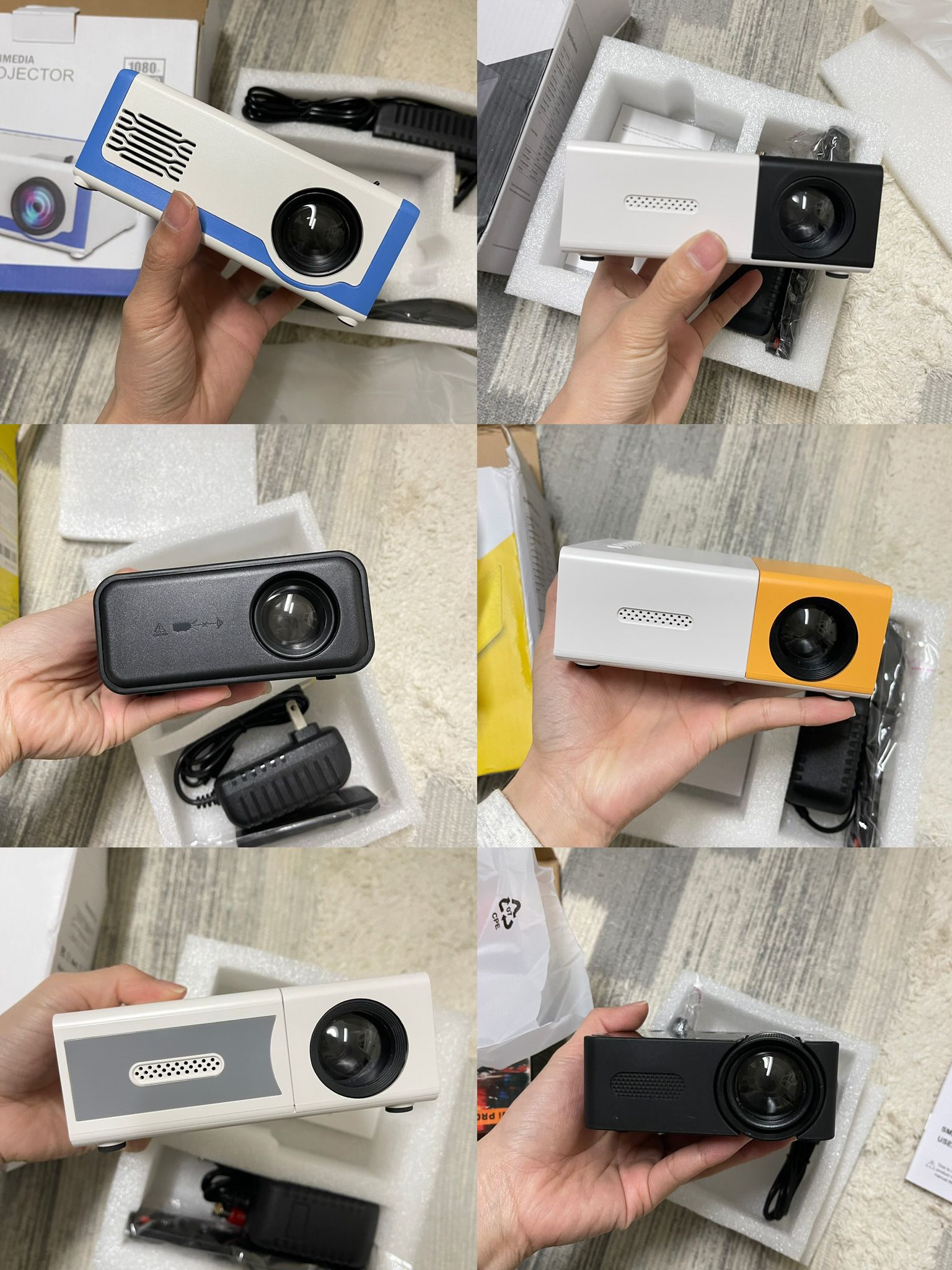Mini Projector Support 1080P with projector screen