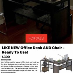 Office Desk Like New Ready To Use