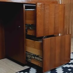 Oak Credenza Desk Vintage Home Or Office,  Delivery