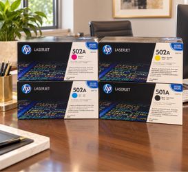 18 HP LaserJet 502A & 501A Toner Cartridge Set