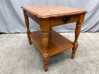 ETHAN ALLEN Vintage Colonial Revival Single Drawer End Table