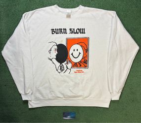 Burn Slow white crewneck