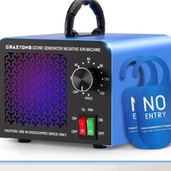 120,000mg/h Ozone Generator, High-Capacity Ozone Odor Eliminator with Negative Ion, Ozone Machine Odor Removal for Car, Home, Pets, Smoke, Commercial/