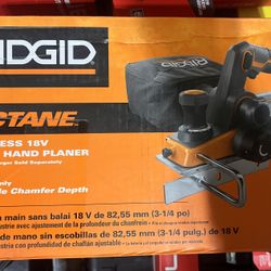 RIDGID 18V OCTANE Brushless Cordless 3-1/4 in. Hand Planer With Dust Bag