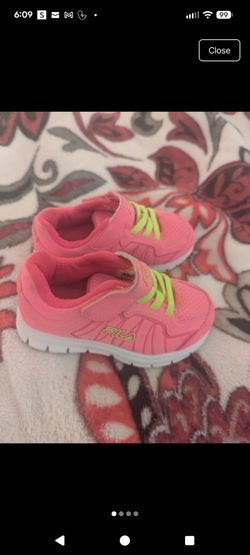 Fila Kids Sneakers Pink and Neon Yellow