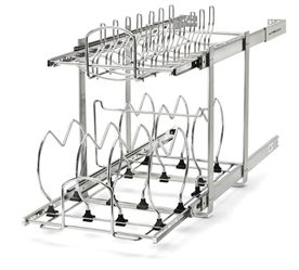 Rev-A-Shelf 2-Tier Kitchen Cabinet Pullout, Cabinet Organizer for Pots, Pans, and Lid Cookware