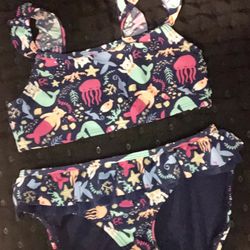 Cat & Jack Size Large Girls 2 Piece Bikini 