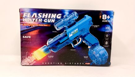 Electric Flashing Water blaster toy - refillable - rechargeable - light up tip -