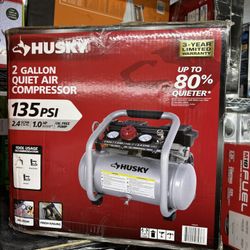 Husky 2 gal. 135 PSI Portable Electric Quiet Air Compressor, compresor de aire