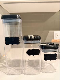 Set of 3 airtight food storage