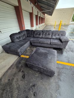 L shape sofa 2 piece with ottoman