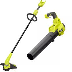 Ryobi 2 Piece Tool Kit Cordless String Trimmer and Jet Fan Leaf Blower