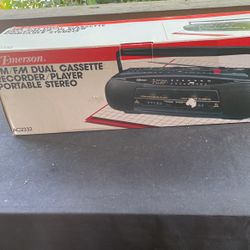Emerson Cassette Recorder/Player and Portable a Stereo