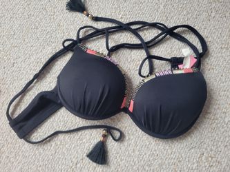 New Victoria's Secret Black Swimwear Push up Bra 32B