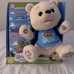Brand New Storytelling Bear With Books