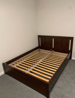 IKEA SONGESAND Queen Sized Bed frame with 2 storage boxes + SEALY QUEEN SIZED MATTRESS
