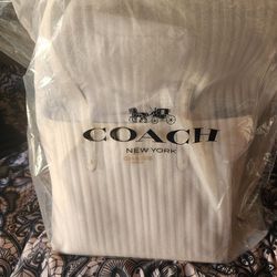 LTH Town Tote Chalk COACH NEW TAGS