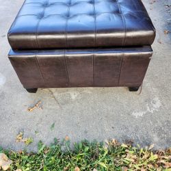 Leather Ottoman