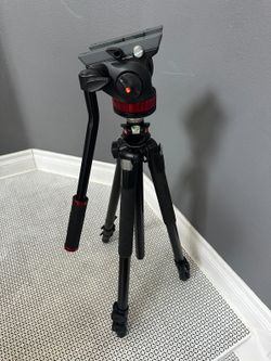 Manfrotto MT055XPRO3 Tripod with MVH502AH Pro Fluid Video Head (No Plate)