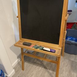 Sturdy Wooden Easle With Blackboard And Whiteboard From Meehans