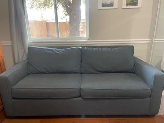 West Elm / Pottery Barn Dark Blue Sleeper Sofa - Made in USA