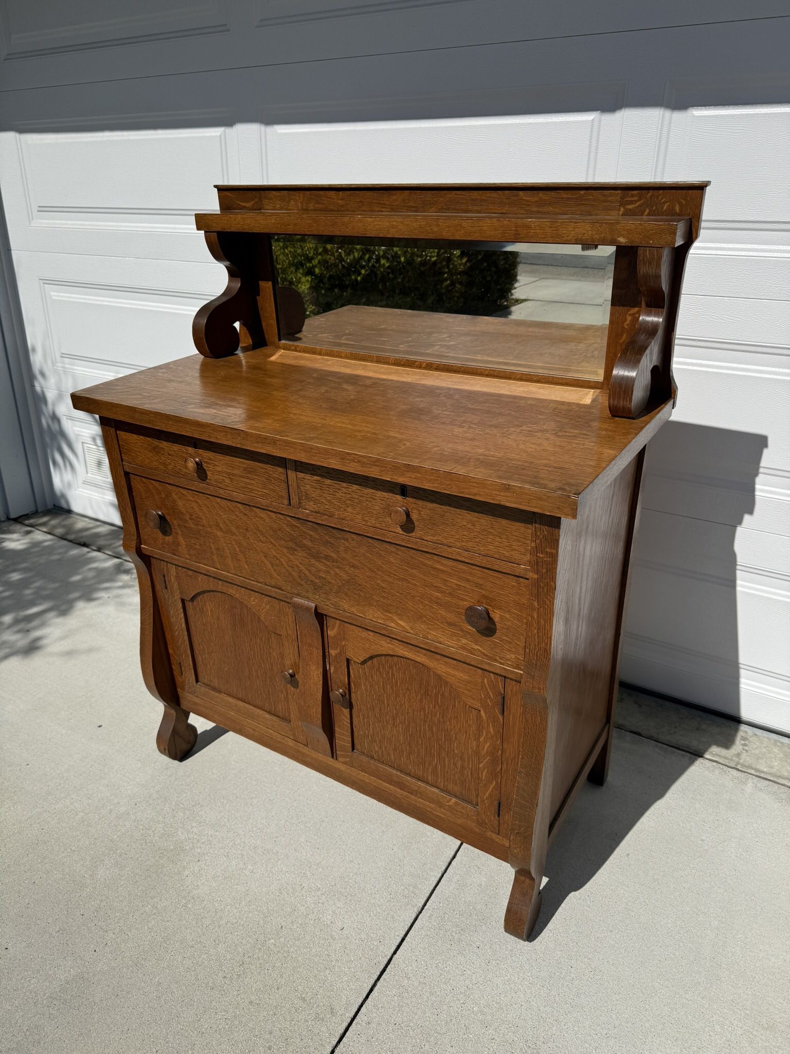 Vintage Sideboard/Buffet. Original Golden Oak.
