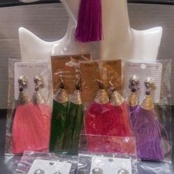 New Long Tassel Earrings 8 Colors up To 5 Inch