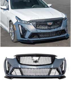 CT5-V Blackwing Style Front Bumper Cover Kit w/ Grill For 20-24 Cadillac CT5