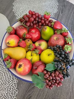 Large Italian artificial fruit bowl