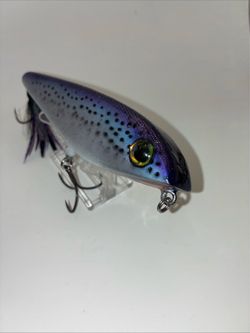 Handmade rainbow trout surface topwater style  fishing lure