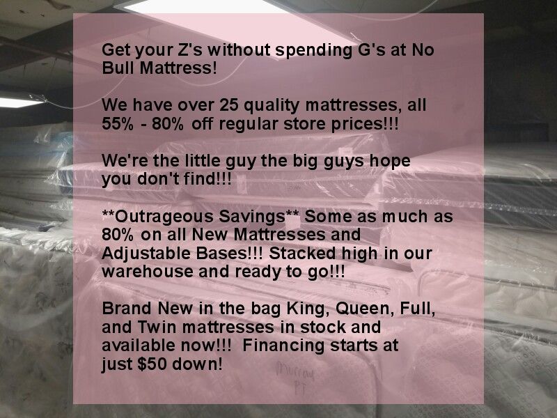 Lots of Brand New Mattresses 55% - 80% OFF **FREE DELIVERY AVAILABLE**