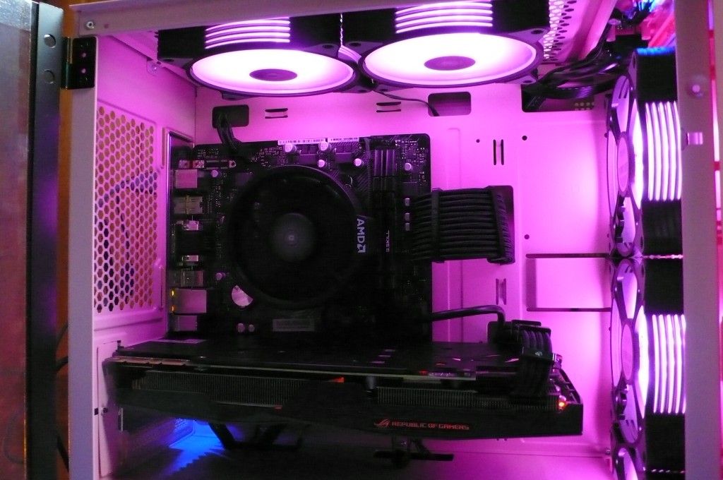 Pink RGB Gaming PC - Ryzen 5 3600X - Nvidia GTX 1070 8GB